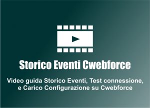 Storico eventi, Test e carico Configurazione su Cwebforce